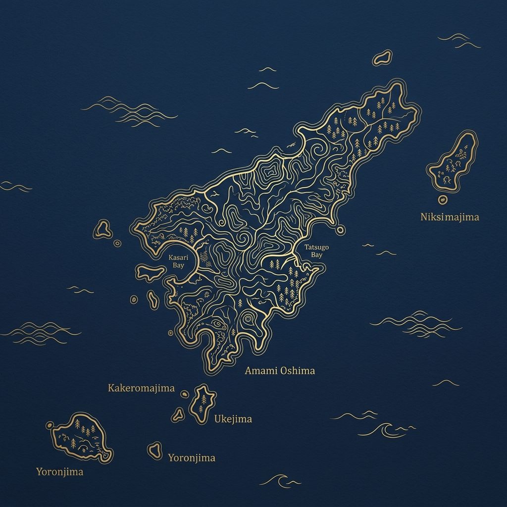 奄美群島の地図