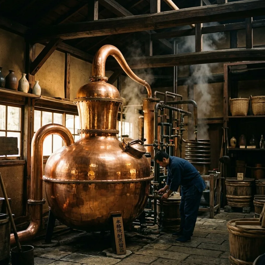 原田酒造の蒸留釜